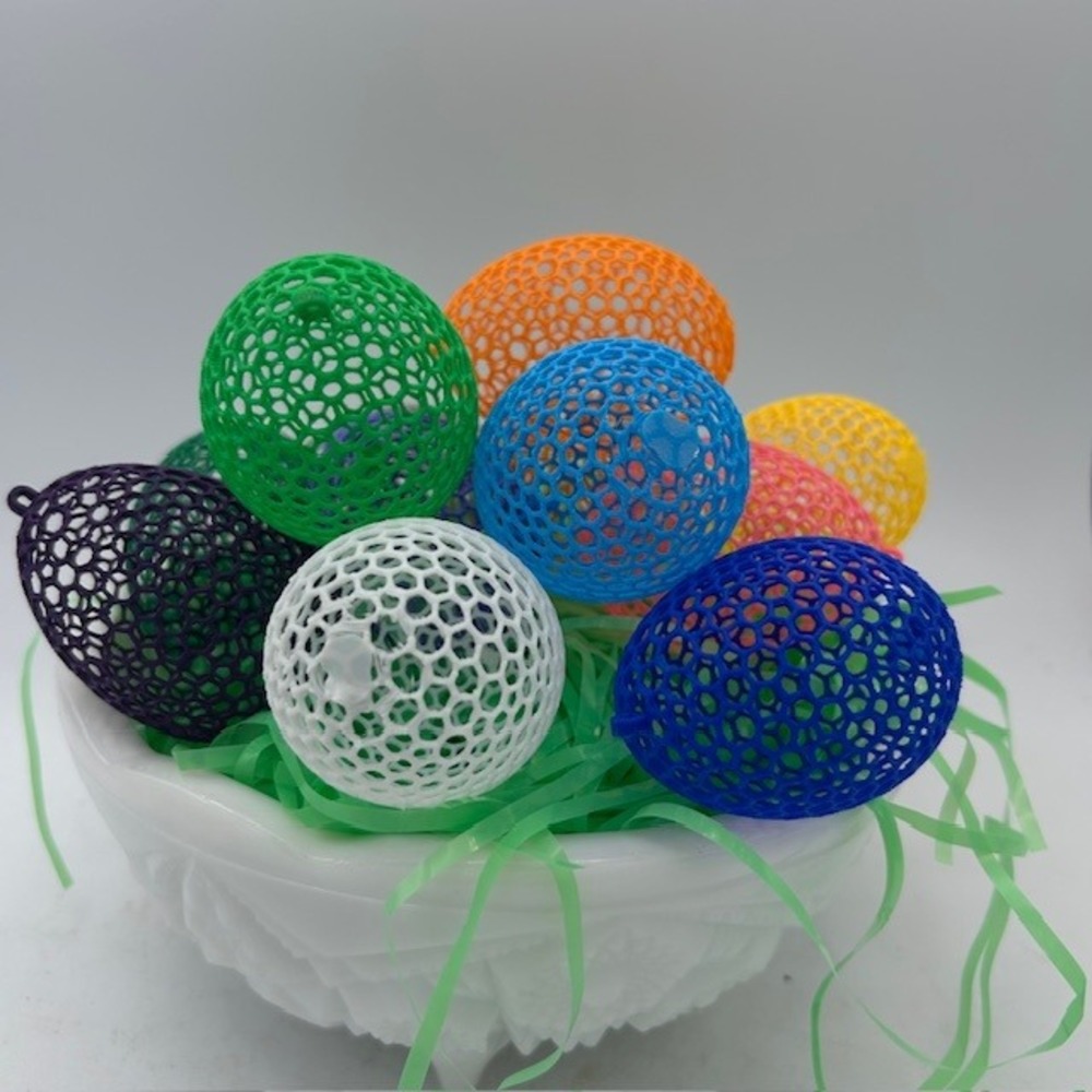 3D Printed Easter Eggs Basket Fillers Colorful Unique Spring‎ Decor 1 Dozen